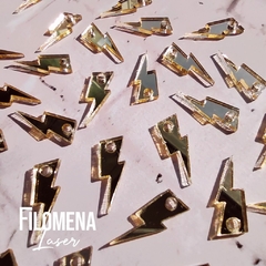 50 DIJES BIJOU 2,5 CM. ACRÍLICO ESPEJO en internet