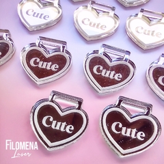DIJES CORAZÓN C/RANURA ACRILICO ESPEJO - comprar online