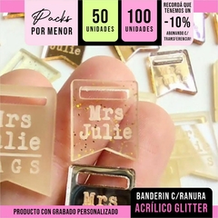 DIJES BANDERÍN C/RANURA ACRILICO GLITTER