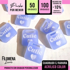 DIJES CUADRADOS C/RANURA ACRILICO