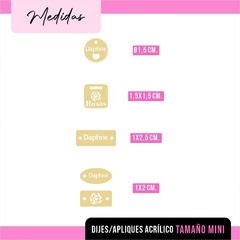 DIJES/APLIQUES ACRILICO ESPEJO TAMAÑO MINI - comprar online