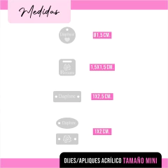 DIJES/APLIQUES ACRILICO TAMAÑO MINI - comprar online