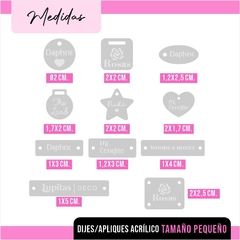 DIJES/APLIQUES ACRILICO GLITTER TAMAÑO PEQUEÑO - comprar online