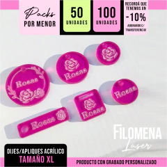 DIJES/APLIQUES ACRILICO TAMAÑO XL
