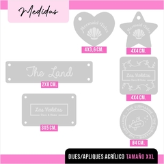 DIJES/APLIQUES ACRILICO TAMAÑO XXL - comprar online