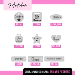 APLIQUES BICAPA METAL TAMAÑO PEQUEÑO - comprar online
