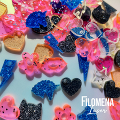 50 DIJES BIJOU SURTIDO GLITTER DE 1,5 CM. - comprar online