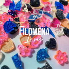 50 DIJES BIJOU SURTIDO GLITTER DE 1,5 CM.