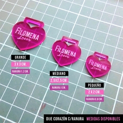 DIJES CORAZÓN C/RANURA ACRILICO GLITTER - comprar online