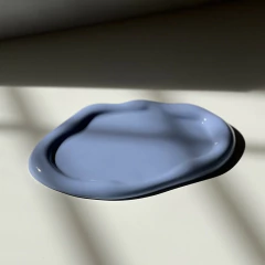 Bandeja Juana Cerámica - Celeste Lila - comprar online