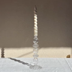 Candelabro Calafate - Transparente rayas - comprar online