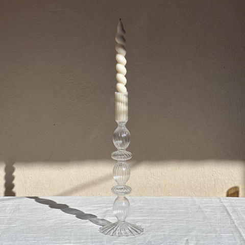 Candelabro Calafate - Transparente rayas - comprar online