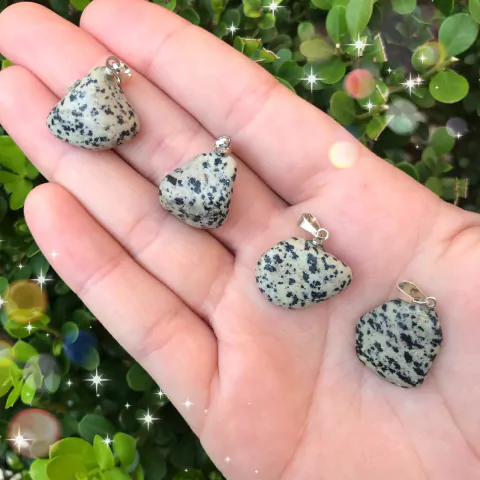 Pingente de Jaspe Dálmata - Alegria e Conexão