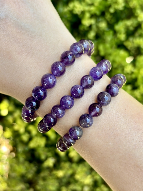 Pulseira de Ametista Extra 8mm - Proteção e Espiritualidade