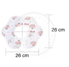 Babero Giratorio 360’ De Muselina Nubes Light Pink - comprar online