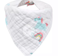 Babero Bandana Unicornios Aqua