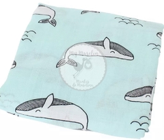 Muselina Ballenas Aqua en internet