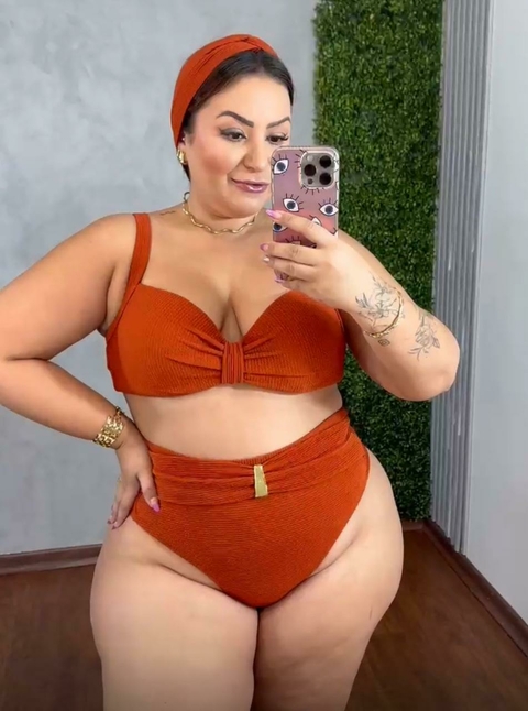 BIQUINE PLUS SIZE TERRACOTA