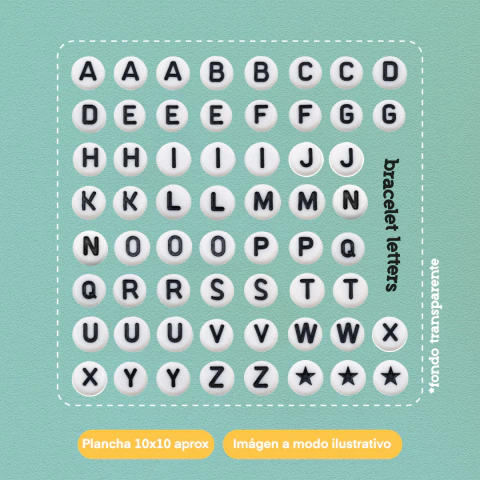 DTF UV - Bracelet letters