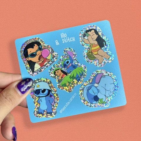 Plancha Holográfica - Lilo & Stitch - comprar online