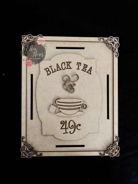 Quadro Black Tea - 21x26cm - MDFCAFE04 - comprar online