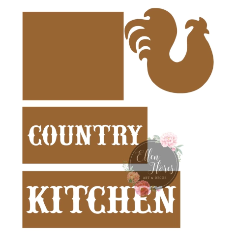 Placa Country Kitchen - MDFCOUNTRY05 - comprar online