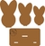 Placa Trio Coelhos - 23x20cm - MDFPASCOA06 - comprar online