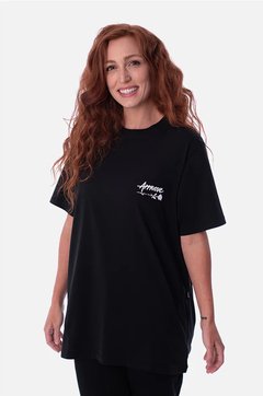 CAMISETA REGULAR APPROVE UPSIDEDOWN ROSE PRETO | 0236 - comprar online