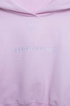 MOLETOM CROPPED APPROVE YOURSELF ROSA | 5062 - comprar online