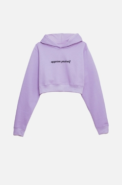 MOLETOM CROPPED APPROVE YOURSELF LILAS ROXO | 5063