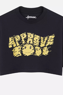CROPPED BOLD APPROVE MELTED PRETO | 5382 - comprar online