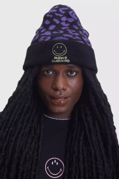 GORRO BAW X SMILEY PANTHER PRETO/ROXO | 76528040