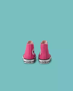 TENIS KIDS CONVERSE CANO ALTO CHUCK TAYLOR ALL STAR SEASONAL ROSA MORANGO/PRETO/BRANCO | CK04280041 - loja online