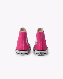 TENIS ADULTO CONVERSE CANO ALTO CHUCK TAYLOR ALL STAR SEASONAL ROSA MORANGO/PRETO/BRANCO | CT04190064 - loja online