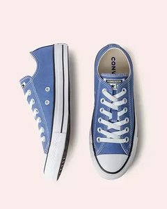 TENIS ADULTO CONVERSE CHUCK TAYLOR ALL STAR SEASONAL AZUL LAVADO/PRETO/BRANCO | CT04200058 - LOJA IZZY
