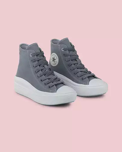 TENIS CONVERSE ADULTO CHUCK TAYLOR ALL STAR MOVE CANO ALTO CINZA LUNAR/CINZA LUNAR/BRANCO | CT23840001 - LOJA IZZY