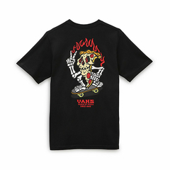 CAMISETA JUVENIL VANS VANS PIZZERIA SS TEE BLACK | VN000032BLKCASA na internet