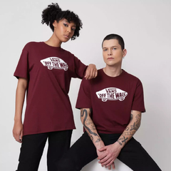 CAMISETA VANS OTW CLASSIC FRONT SS TEE BURGUNDY-WHITE | VN00004XZ28SMUA