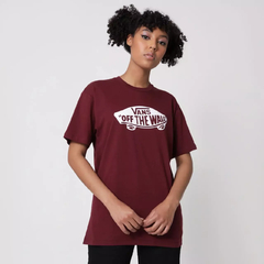CAMISETA VANS OTW CLASSIC FRONT SS TEE BURGUNDY-WHITE | VN00004XZ28SMUA na internet