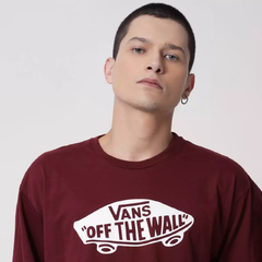 CAMISETA VANS OTW CLASSIC FRONT SS TEE BURGUNDY-WHITE | VN00004XZ28SMUA - loja online