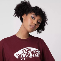 CAMISETA VANS OTW CLASSIC FRONT SS TEE BURGUNDY-WHITE | VN00004XZ28SMUA - LOJA IZZY
