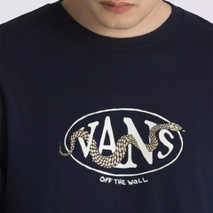 CAMISETA VANS SNAKED CENTER LOGO SS TEE NAVY | VN0008RVNVYCASA - comprar online