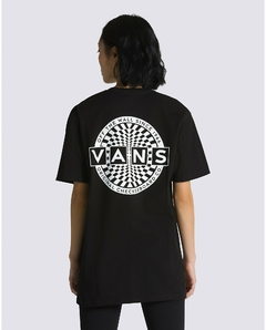 CAMISETA VANS WARPED CHECKERBOARD LOGO SS TEE BLACK | VN0008SFBLKCASA - comprar online