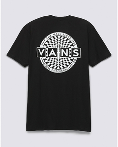 CAMISETA VANS WARPED CHECKERBOARD LOGO SS TEE BLACK | VN0008SFBLKCASA - loja online
