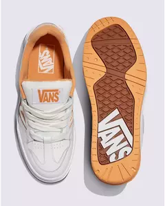 TÊNIS VANS UA UPLAND LEATHER WHITE/ORANGE | VN000D1HZ34