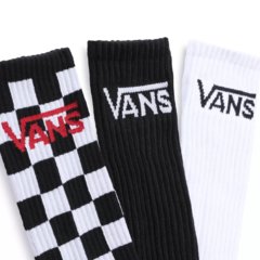 KIT MEIA VANS CLASSIC CREW (40-45, 3PK) BLACK CHECKERBOARD | VN000XSE95Y - comprar online