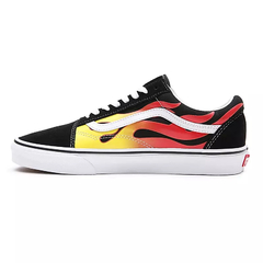 TENIS VANS UA OLD SKOOL (FLAME)BLACK/BLACK/TRUE WHITE | VN0A38G1PHN - LOJA IZZY