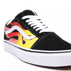 TENIS VANS UA OLD SKOOL (FLAME)BLACK/BLACK/TRUE WHITE | VN0A38G1PHN - comprar online