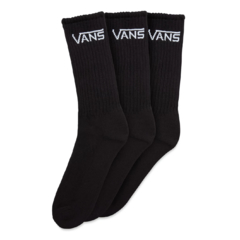 KIT MEIA VANS CLASSIC CREW BLACK (35/40 3PK) | VN000XRZBLK