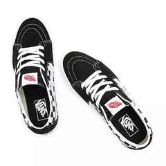 TENIS VANS UA SK8-LOW (CANVAS/SUEDE) BLACK/CHECKRBOARD | VN0A4UUK4W7CASA - LOJA IZZY